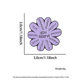 Daisy Flower Design Brooch, Fashionable Letter Pattern Brooch for Women & Men, Enamel Pin Suitable for Backpacks, Jeans, Scarves, Hats Decoration