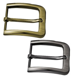 CPJJ Belt Buckle, Pack of 2 Belt Buckles, Belt Buckles for Men, 38-40 mm Single Prong Square Replacement Buckle Made of Zinc Alloy Belt Buckle 40 mm, for Men Belt (A), black