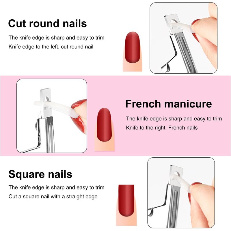 Stainless Steel False Nail Tip Clipper – Professional Acrylic Nail