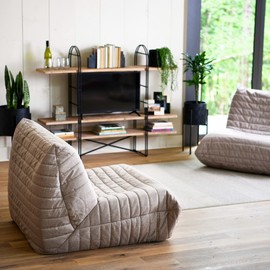 Main + Mesa Eitri Wood and Metal Adjustable Shelving Unit, Driftwood