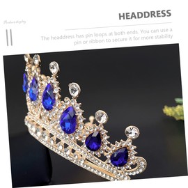 Baluue 2pcs Crown-shaped Bridal Headband Rhinestones for Weddings Birthday Parties Photography Elegant Hair Accessory for Women Girls Comfortable Design