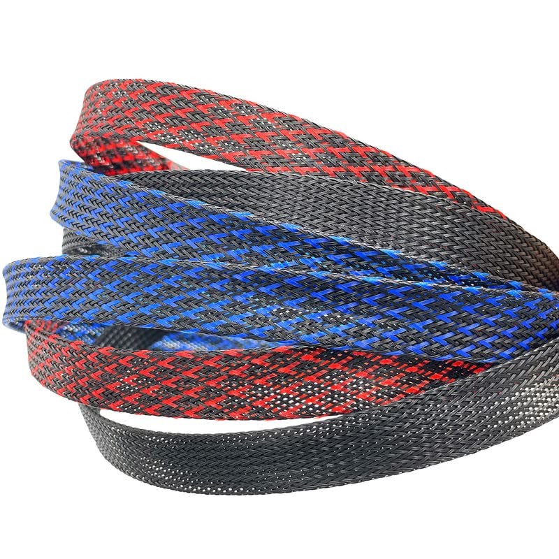 PET Expandable Braided Sleeving 25Ft-1 inch Wire Loom, Aibole Braided