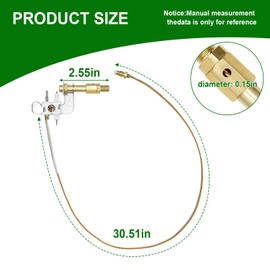 120630-01 Pilot ODS Burner Assembly-Replacement for Empire R6308,DESA Glo-Warm & Vent-Free Heaters-Fits Natural Gas/LP Propane Wall Heaters & Fireplaces (1500W)