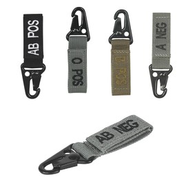 VooDoo Tactical A Positive/Black Letters Foliage Webbing Blood Type Tag
