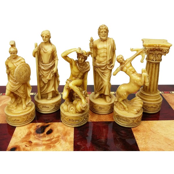 Greek Gods Mythology Set of Chess Men Pieces Hand Painted