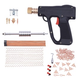 SEANESZTI 86PCS Dent Puller Welder Kit, Car Body Spot Repair Device Stud Welding Hammer Gun with 50pcs Dent Straightening Drill Bits, Car Body Spot Repair Device Stud Welding Hammer Gun Set