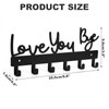 Solvio Key Holder for Wall, Stylish Black Key Hangers for
