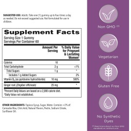 NUEVO Centrum Alivio de las Enfermedades Matutinas Gomoso Cítrico Jengibre 60 ct