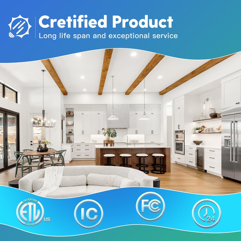 FREELICHT 1 Pack 6 Inch 5CCT Ultra-Thin LED Recessed Ceiling