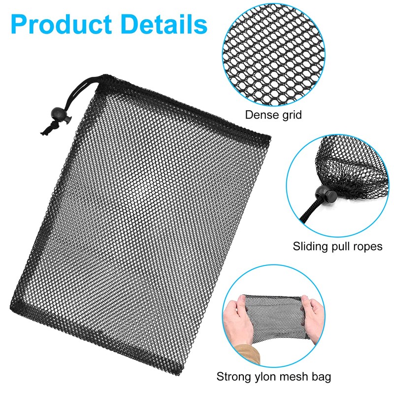 LICQIC 5 Pcs Polyester Mesh Bag, Small Net Bags, Mesh