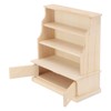 Dollhouse Bookshelf 1:12 Wooden Miniature Decoration Rugged Dollhouse Bookcase for