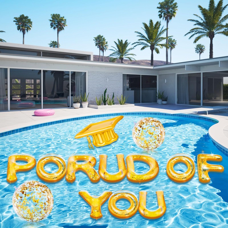 Sumind 13 Pcs 20" Graduation Floating Pool Letters Congrats Float