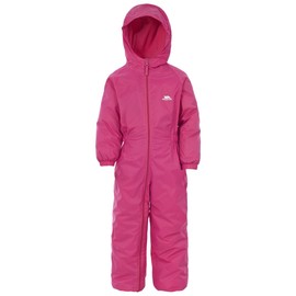 Trespass Padded Waterproof Snow Suit – DripDrop Unisex Children’s Model – Winter - Pink - 7/8 Years