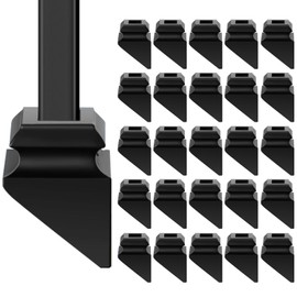 ITEVE.GD 45-Degree Wrought Iron Baluster Shoes 30 Pack - Aluminum Slant Shoe for Staircase Interior with Screws for 1/2 Inch Square Balusters - Metal Staircase Spindle Shoes - Satin Black……