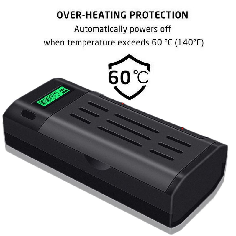 4 Packs Rechargeable C Size Batteries with Charger, Universal LCD