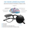 Glclrs Round Flip Up Sunglasses – Small Flip-Up Shades with