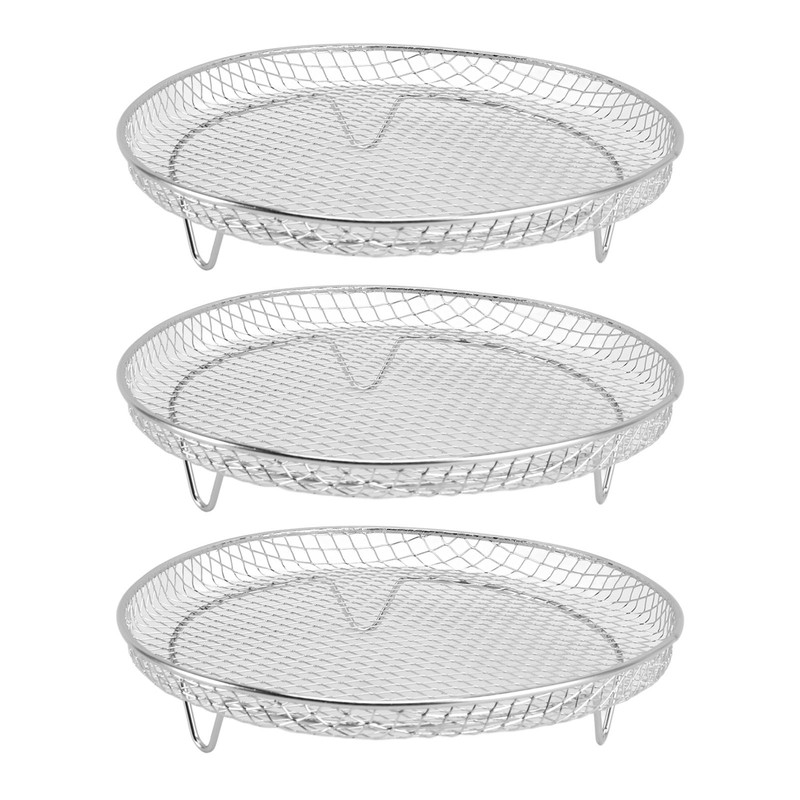 3PCS Fryer Rack Set 304 Stainless Steel Stackable Multi Layer