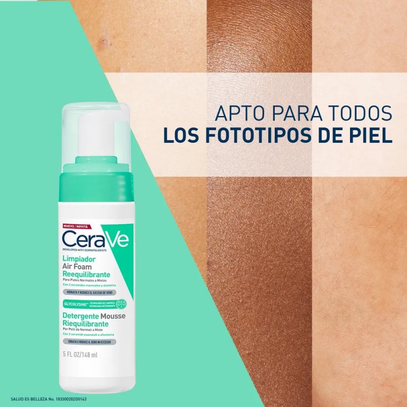 CeraVe Limpiador Air Foam Reequilibrante 148 ml
