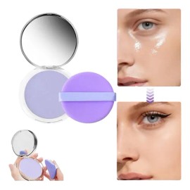 Polvo Matificador Cremoso Lavanda Maquillaje Mate Textura Seda Control de Aceite Elimina Brillo Facial Larga Duracion ， prebase y polvos fijadores ，Adecuado para todos los tonos de piel。Mynorcal