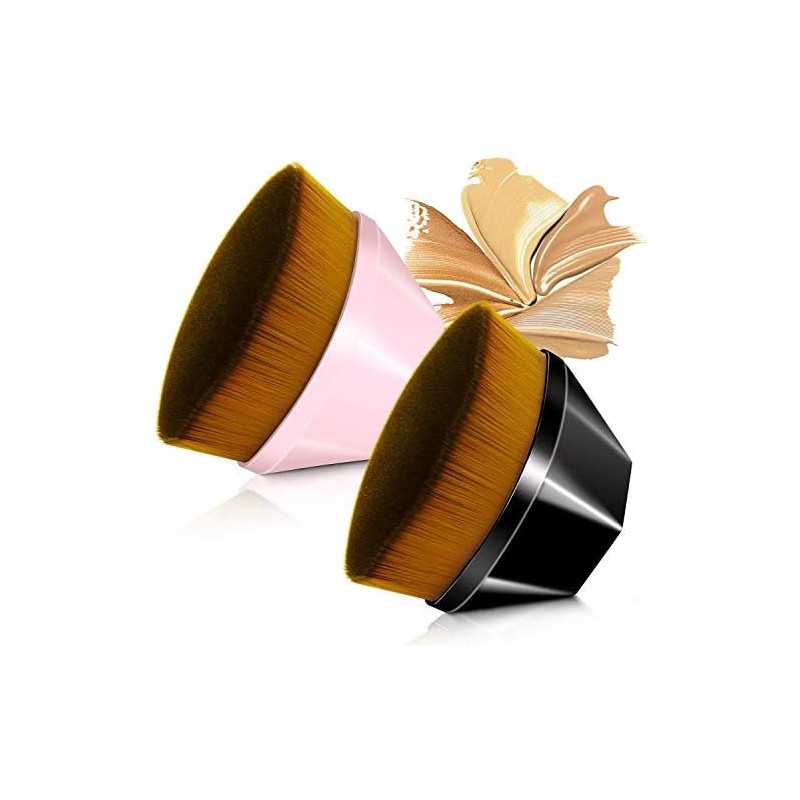 JSBelle Brocha de maquillaje de base, Cepillo Kabuki Flat Top