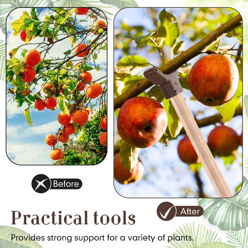 2 Pcs Tree Branch Supports Plastic Brace for Orchards, Brown