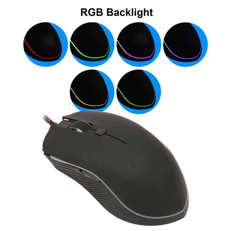 Mouse RGB Backlight 6DPI Adjustable Matte Appearance Programmable High Accuracy