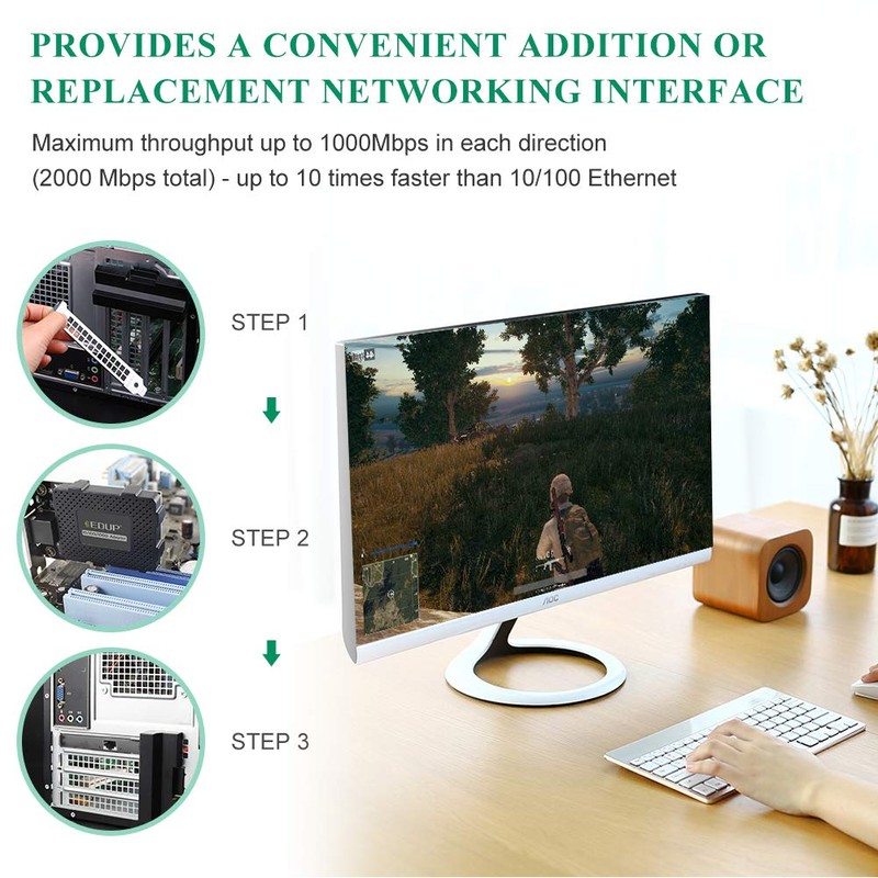 EDUP Gigabit Ethernet PCI Express PCI-E Network Card 10/100/1000Mbps RJ45