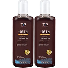 TrueReal Coal Tar Therapeutic Plus Tar Gel Anti-Dandruff Shampoo Extra Strength 1 Coal Tar, 6 Fluid Ounce 2 Pack                                      