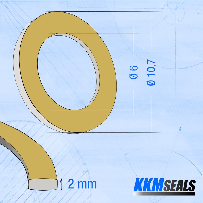 KKMSEALS Aramid Fibre Sealing Rings Set Sanitary - Tap Seal