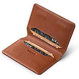 VULKIT Slim Minimalista Tarjetero RFID Bloqueo Tarjetero de Piel Cartera de Bolsillo Frontal Cierre Magnético
