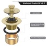 Brushed Gold Bathtub Drain Bath Tub Trim Set Conversion Kit