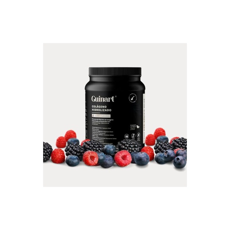 Colágeno Hidrolizado Bovino 500g Porciones Ácido Hialurónico Biotina Magnesio Vitamina