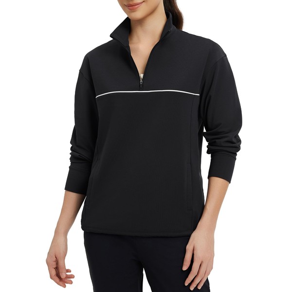 baleaf Women's Fleece Pullover Golf Water Resistant Half Zip Running