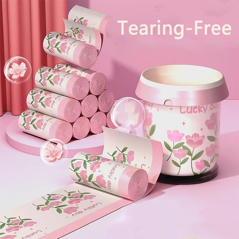 4 Gallon Trash Bags 100pcs Drawstring Tearing-free for Bathroom Office