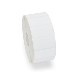 Zebra’s Thermal Transfer Label, Paper 2 inch x 1 inch Z-Perform 2000T 1 inch Core 2490 per Roll 6 Rolls per Ctn Top Coated Paper Perforated 5 inch Outer Permanent Acrylic Adhesive White 10005850