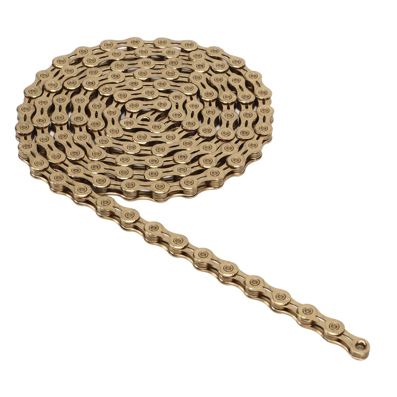 Mountain Bike Chain 10 Speed High Carbon Steel Gold Hollow