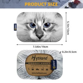 Hytiland SKI Goggle Cover Sleeve, Lens Scratch-Free & Dust Protection, for Travel Storage, Snow Ski Goggles (Cat)