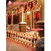 Upgraded 24 Pack Candy Cane Solar Lights Outdoor Waterproof, Rechargeable