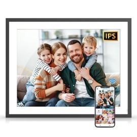Dual-WiFi-Digital-Frame 17" Digital Picture Frame - Large HD Electronic Photo Album, Touch Screen, 32GB Memory, Auto-Rotate, Wall Mountable for Home Decor, Share Photos Video via APP Email, Free Cloud