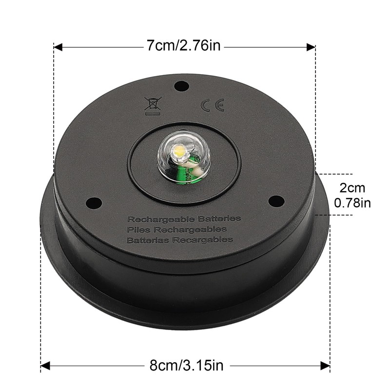 ZNYCYE 6 Pack Solar Light Replacement Top(Top Size 3.15 inch,