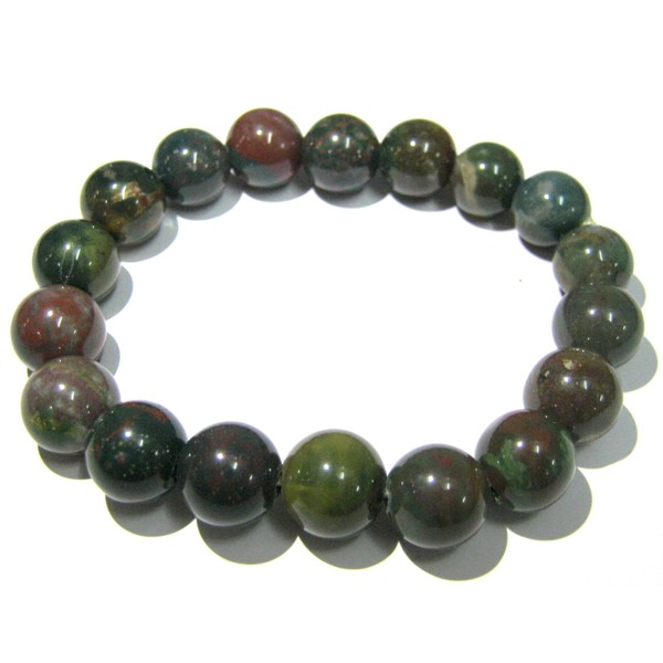 Blutstein Power 7 mm Perlen Rund Armband Kristall Edelstein Mode