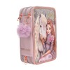 Depesche TOPModel Viva Violet 13292 Filled 3-Compartment Pencil Case in