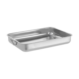 FLOVIA COOK BY NATURE Auflaufform 25cm, Backform Edelstahl Rechteckig Ofenform mit Haltegriffen Rechteckiges Backblech Gesund und leicht zu reinigen