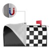 Abucaky Black and White Checkered Mailbox Cover Magnetic Racing Checkerboard