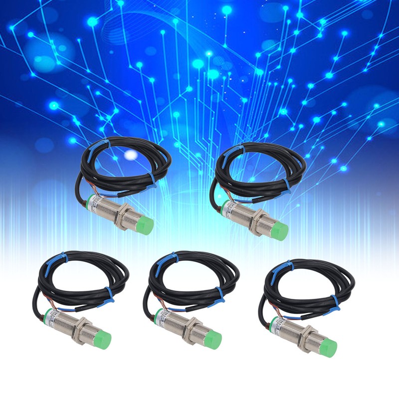 5 Pcs Proximity Sensor 8mm Detecting Distance 2 Wire Normally