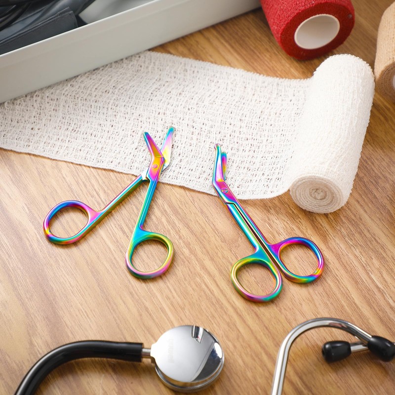 4 Pieces Ostomy Scissors Bandage Scissors Nursing Scissors Stainless Steel