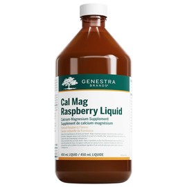 Genestra Cal Mag Raspberry Liquid, Bone Support Formula, 450ml, 450ml / Raspberry