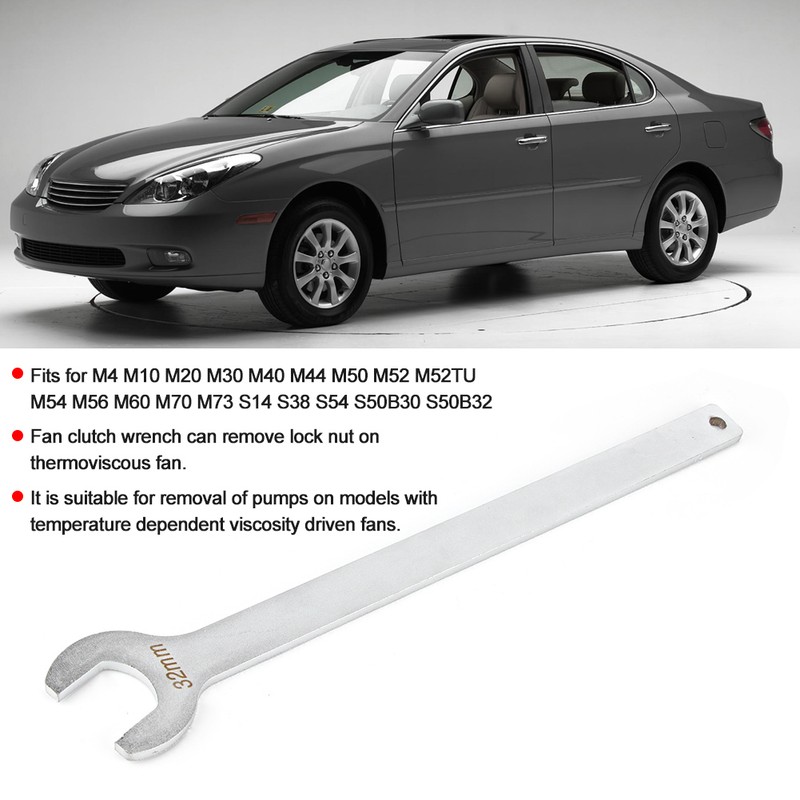 32mm/1.26in Fan Coupler Clutch Remove Wrench Spanner Disassembly Tool Fits