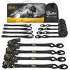 4Pcs Ratchet Tie Down Straps Kit for 2400lb Break Strength