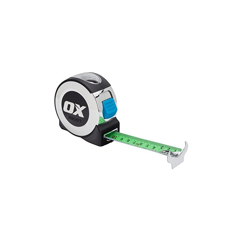 OX Tools P020908 Pro 8m Tape Measure, Blue